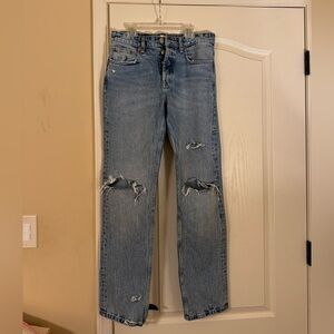 Zara Distressed Blue Jeans